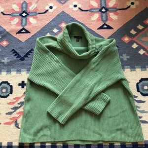 Lands End Ribbed Cotton Turtleneck Sweater lounge